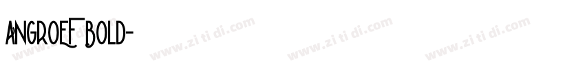 AngroEF Bold字体转换